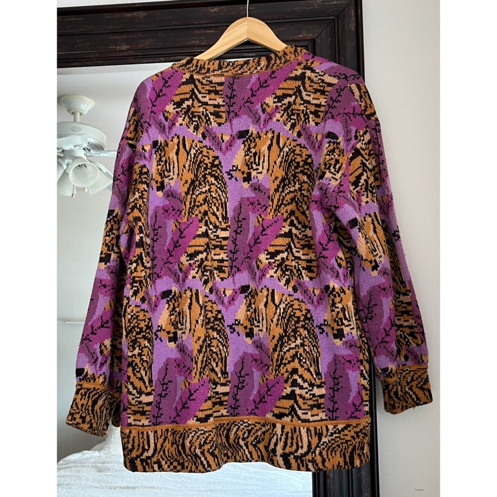 NWOT Farm Rio Tiger Leaves Knit Cardigan - Picture 3 of 3